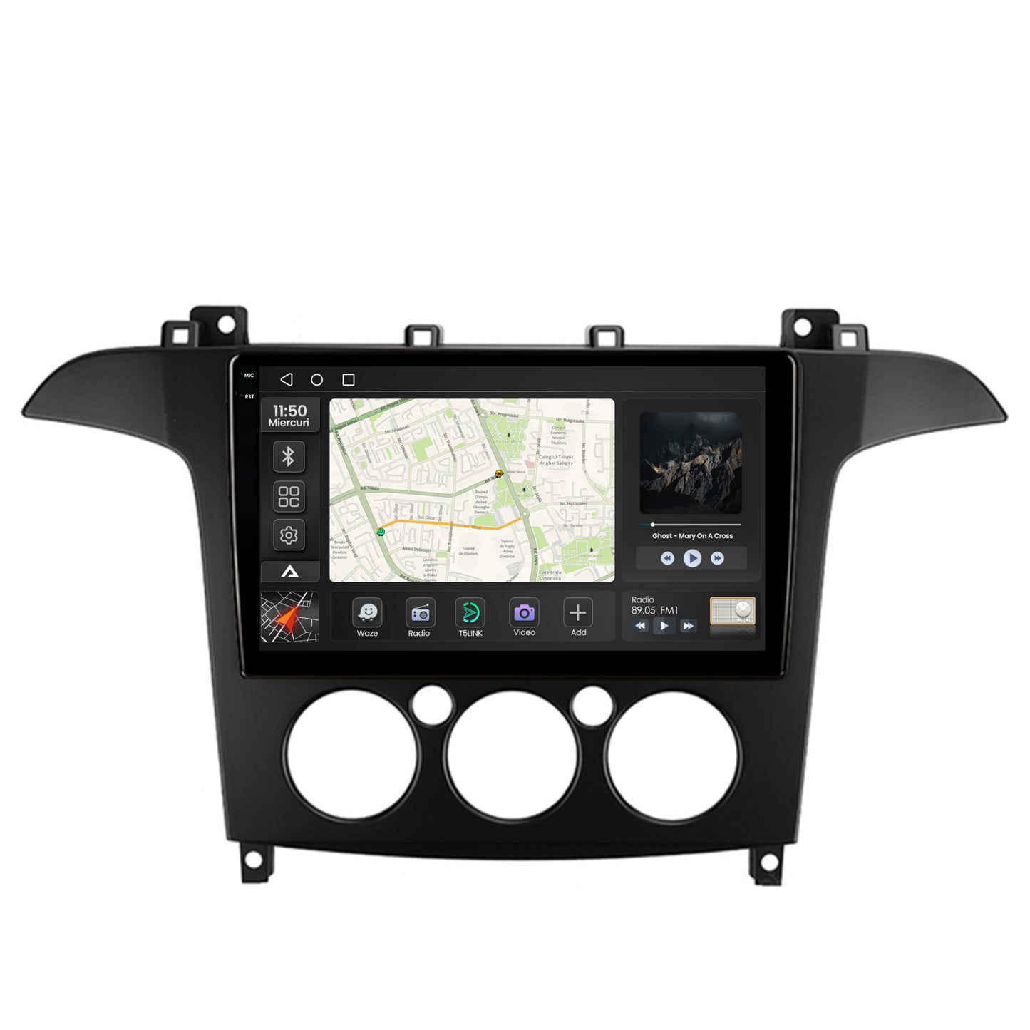 Navigatie 2K Ford S-MAX (2006-2015) Clima Manuala, Android, S-Quadcore / 4GB RAM + 64GB ROM, 9.5 Inch - AD-BGS90042K+AD-BGRKIT124