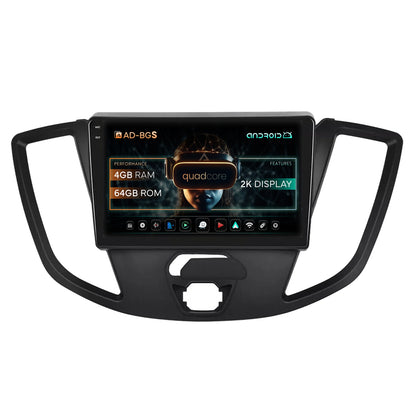 Navigatie 2K Ford Transit (2014-2020), Android,S-Quadcore / 4GB RAM + 64GB ROM, 9.5 Inch - AD-BGS90042K+AD-BGRKIT123V2