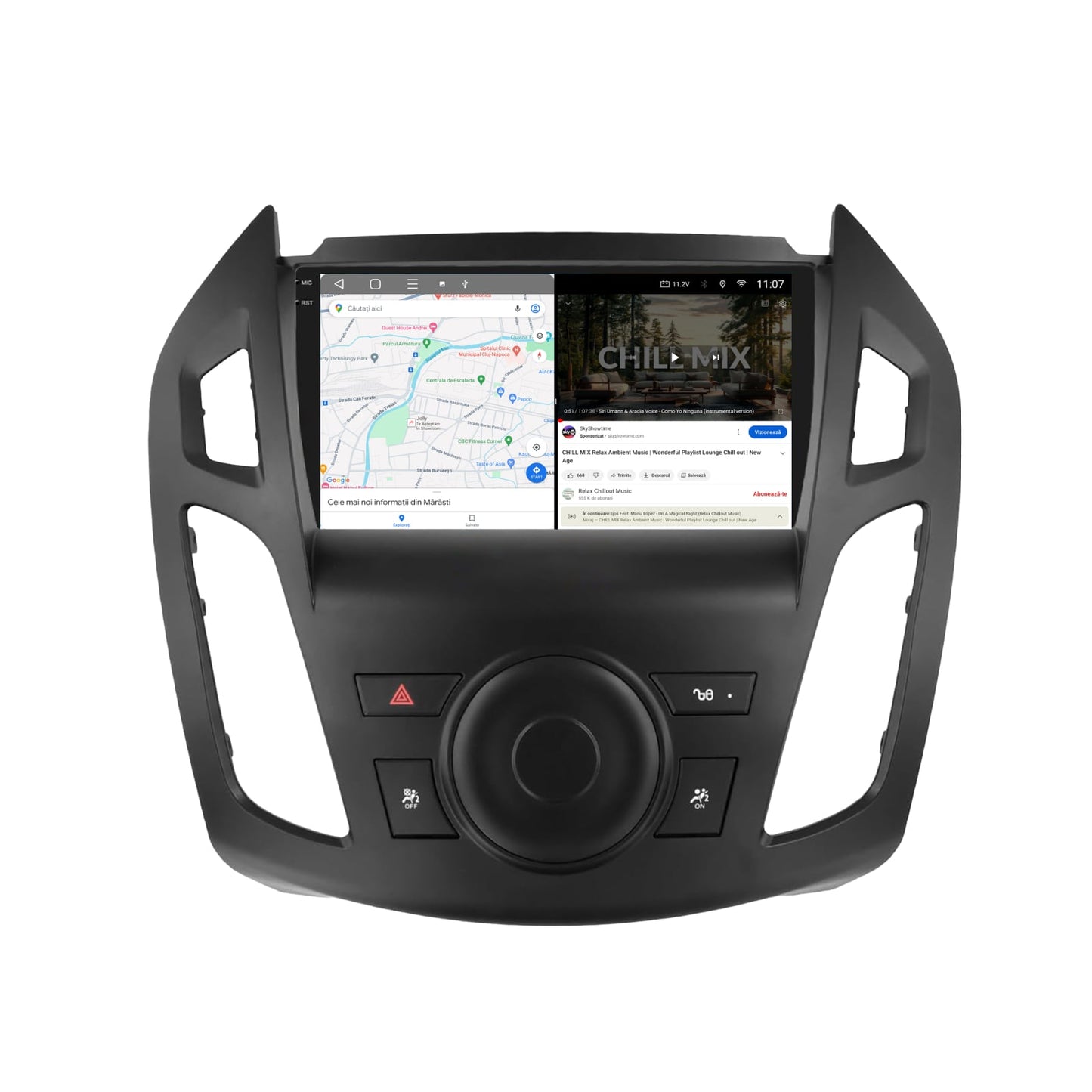Navigatie 2K Ford Transit (2015-2021), Android, S-Quadcore / 4GB RAM + 64GB ROM, 9.5 Inch - AD-BGS90042K+AD-BGRKIT111
