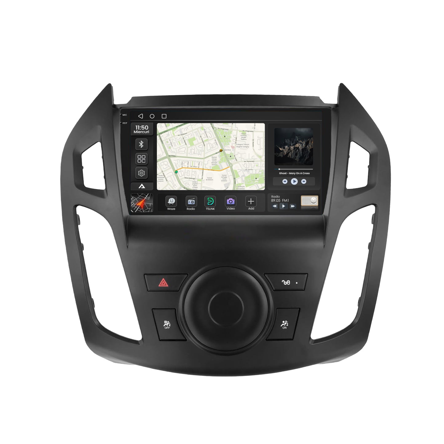 Navigatie 2K Ford Transit (2015-2021), Android, S-Quadcore / 4GB RAM + 64GB ROM, 9.5 Inch - AD-BGS90042K+AD-BGRKIT111