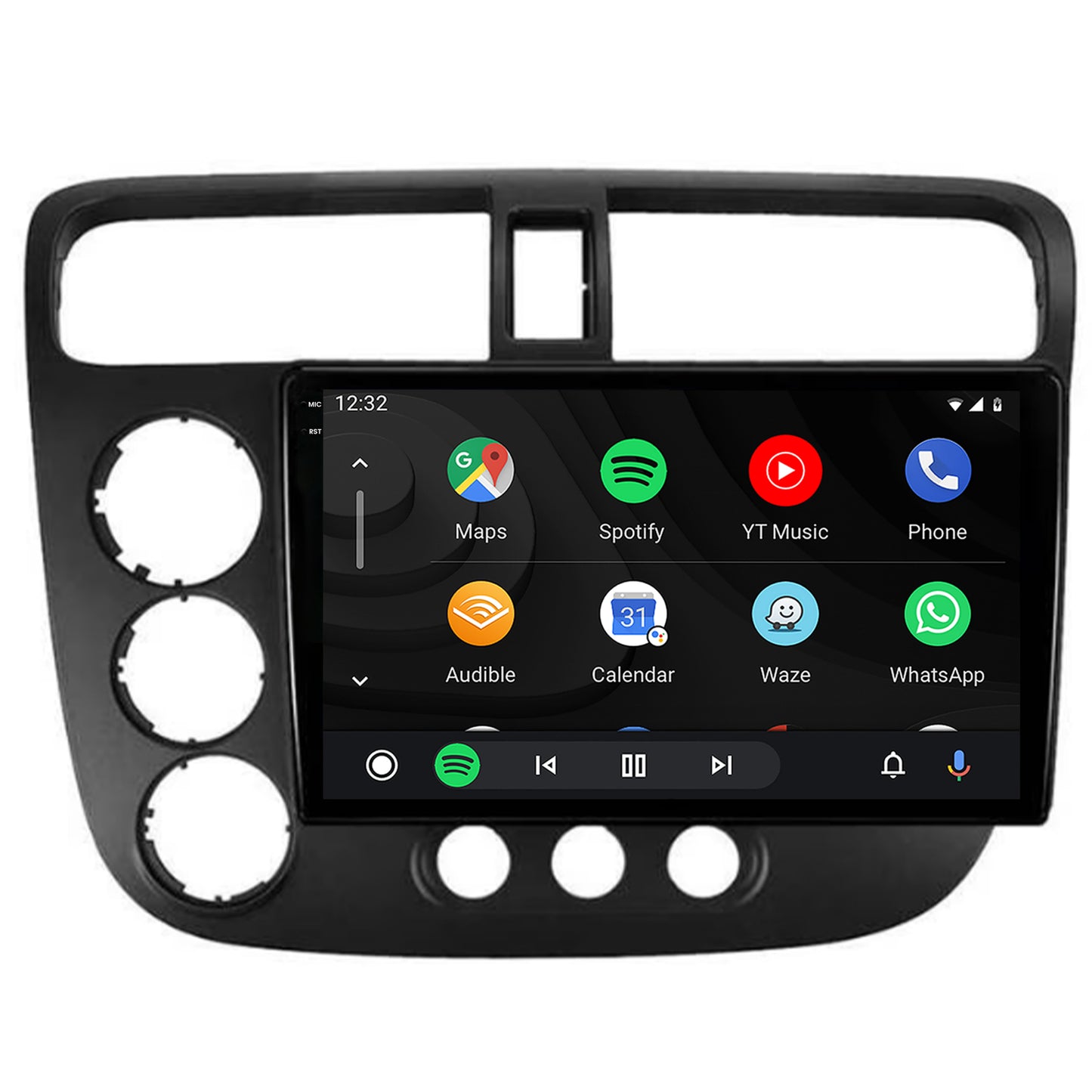 Navigatie 2K Honda Civic (1998-2005), Android, S-Quadcore / 4GB RAM + 64GB ROM, 9.5 Inch - AD-BGS90042K+AD-BGRKIT018