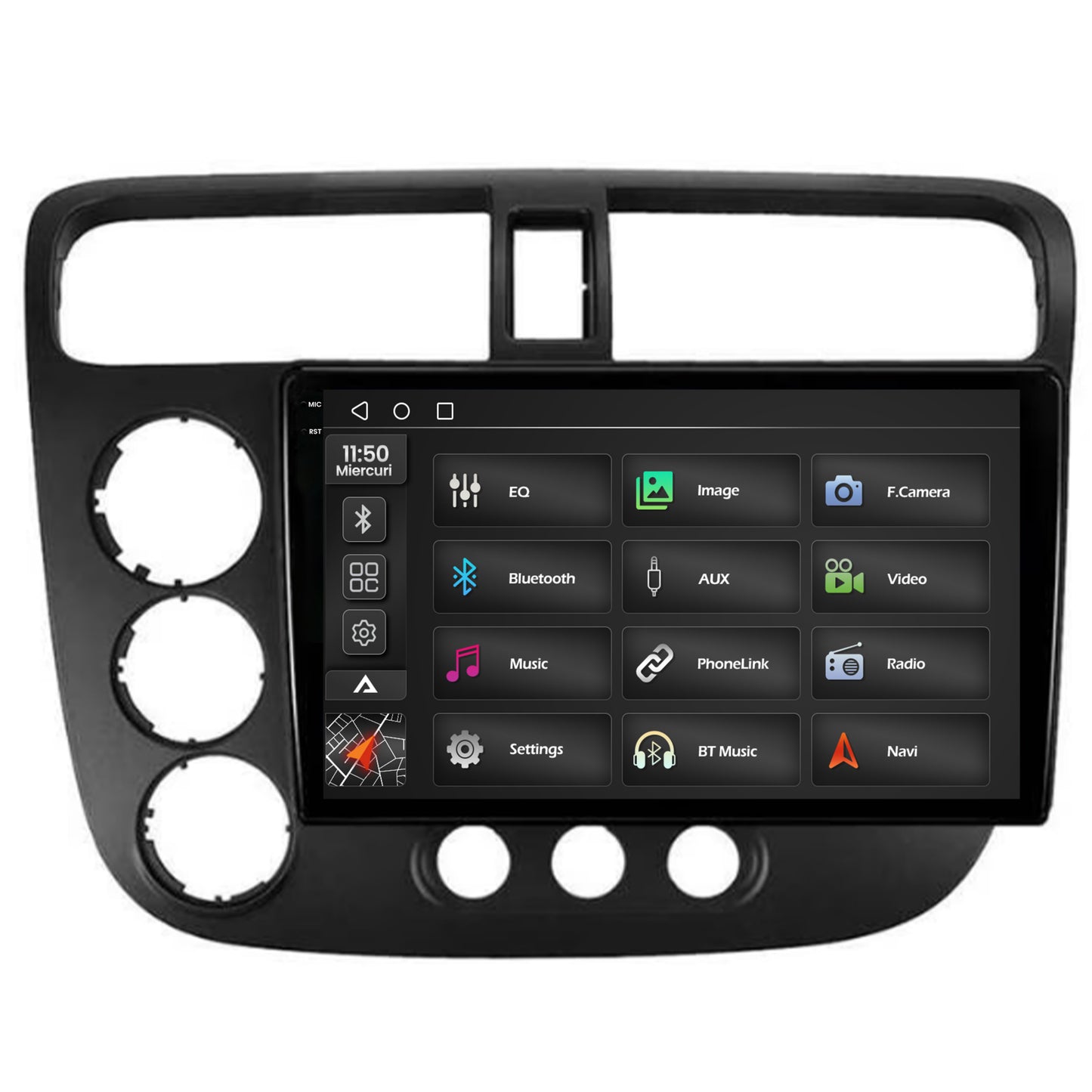 Navigatie 2K Honda Civic (1998-2005), Android, S-Quadcore / 4GB RAM + 64GB ROM, 9.5 Inch - AD-BGS90042K+AD-BGRKIT018