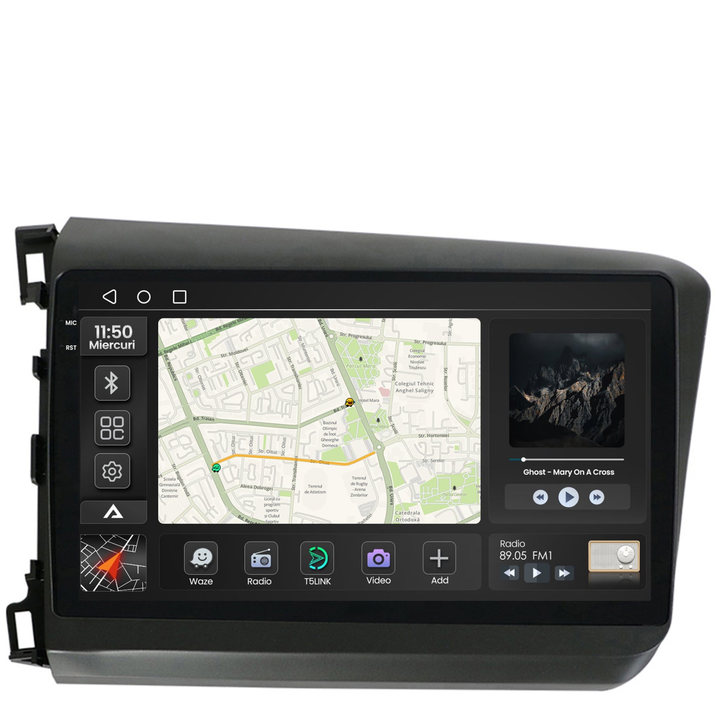 Navigatie 2K Honda Civic (2012-2015), Android, S-Quadcore / 4GB RAM + 64GB ROM, 9.5 Inch - AD-BGS90042K+AD-BGRKIT007