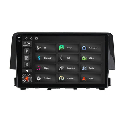 Navigatie 2K Honda Civic X / Sedan (2015-2021), Android, S-Quadcore / 4GB RAM + 64GB ROM, 9.5 Inch - AD-BGS90042K+AD-BGRKIT004