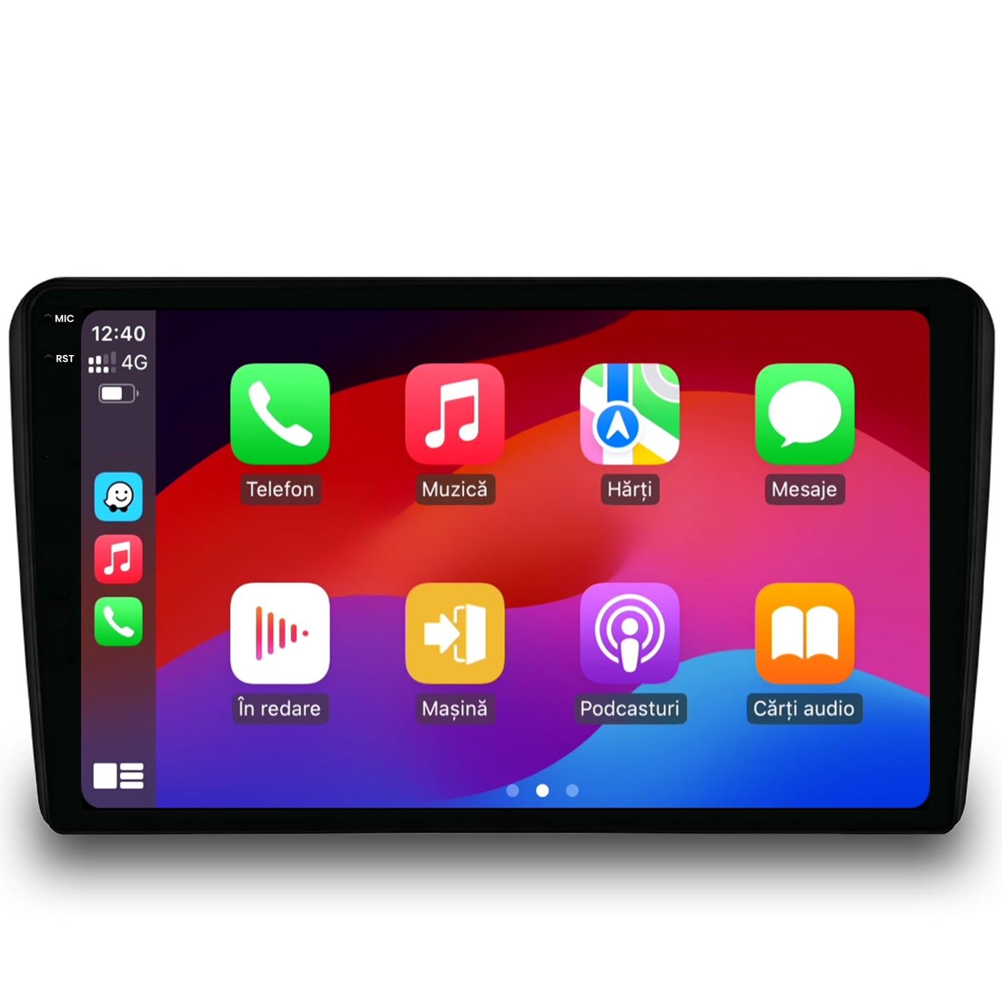 Navigatie 2K HUB64 Audi A3/ S3/ RS3, 8GB RAM, Android, Octacore, Slot Sim 4G, DSP, GPS, Wi-FI, Carplay, Android Auto, USB, Bluetooth, Waze, Touchscreen, 9.5 Inch
