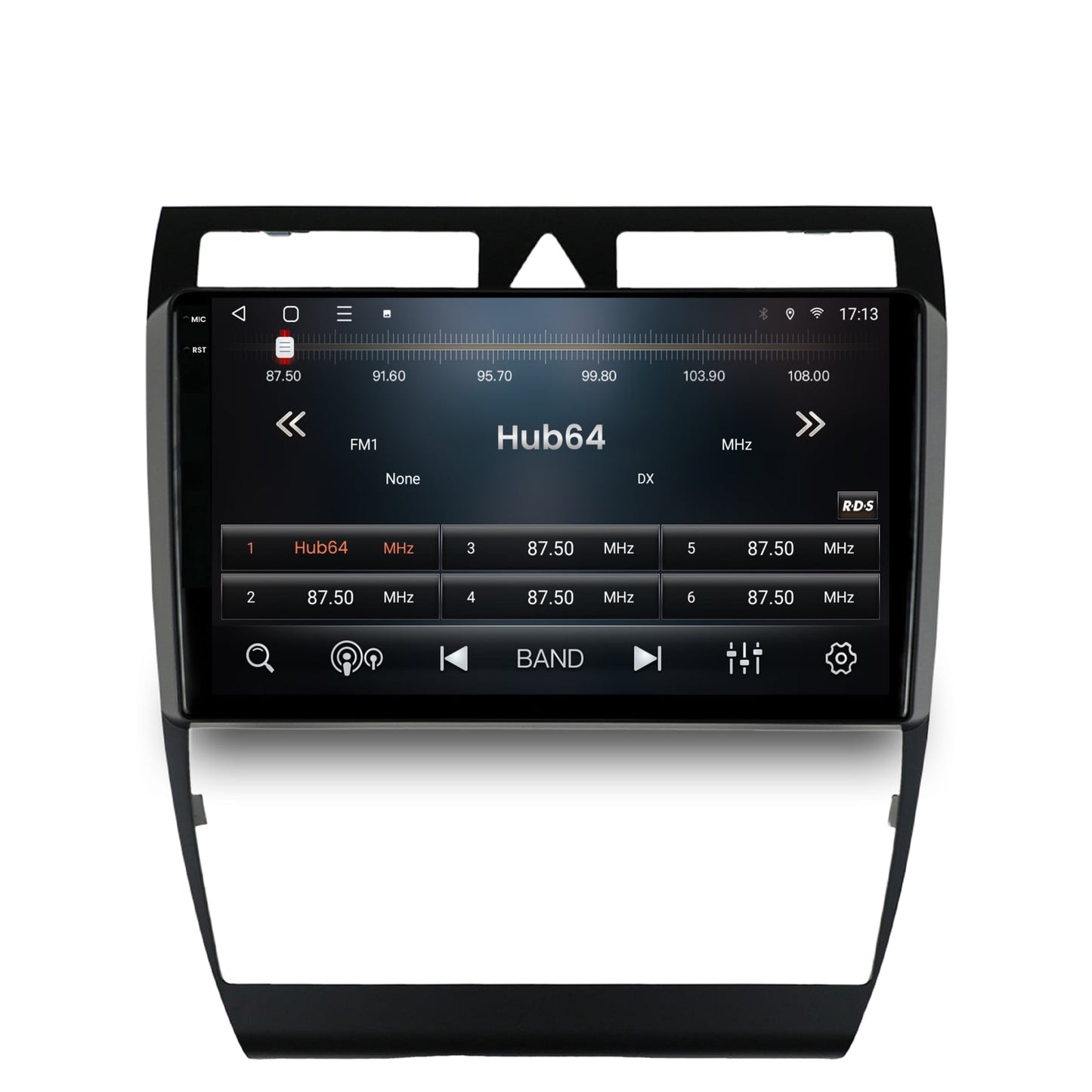 Navigatie 2K HUB64 Audi A6 (1999-2004), 8GB RAM, Android, Octacore, Slot Sim 4G, DSP, GPS, Wi-FI, Carplay, Android Auto, USB, Bluetooth, Waze, Touchscreen, 9.5 Inch