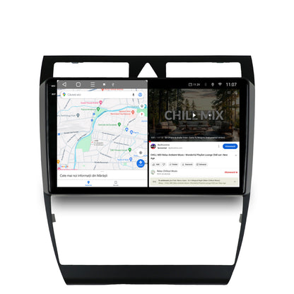 Navigatie 2K HUB64 Audi A6 (1999-2004), 8GB RAM, Android, Octacore, Slot Sim 4G, DSP, GPS, Wi-FI, Carplay, Android Auto, USB, Bluetooth, Waze, Touchscreen, 9.5 Inch