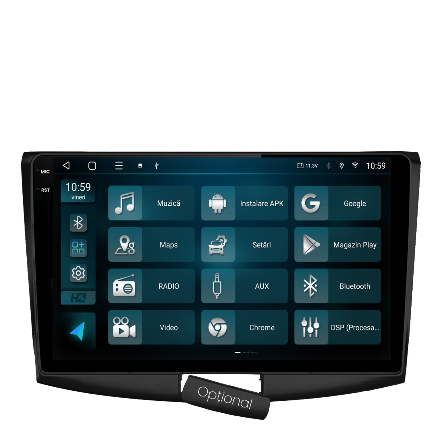 Navigatie 2K HUB64 (BLACK) Volkswagen Passat B6 / B7 / CC, 4GB RAM, Android, Octacore, Slot Sim 4G, DSP, GPS, Wi-FI, Carplay, Android Auto, USB, Bluetooth, Waze, Touchscreen,, 10.36 Inch