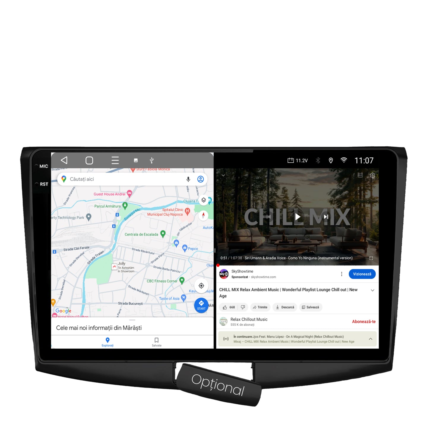 Navigatie 2K HUB64 (BLACK) Volkswagen Passat B6 / B7 / CC, 8GB RAM, Android, Octacore, Slot Sim 4G, DSP, GPS, Wi-FI, Carplay, Android Auto, USB, Bluetooth, Waze, Touchscreen, 10.36 Inch