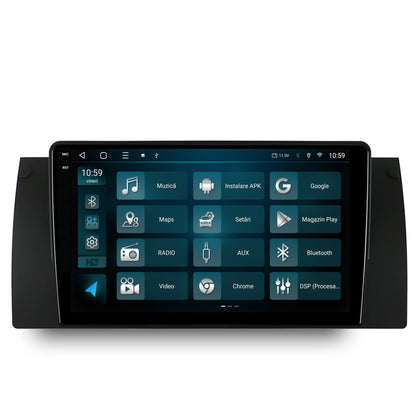 Navigatie 2K HUB64 BMW E39/E53/E38, 4GB RAM, Android, Octacore, Slot Sim 4G, DSP, GPS, Wi-FI, Carplay, Android Auto, USB, Bluetooth, Waze, Touchscreen, 9.5 Inch