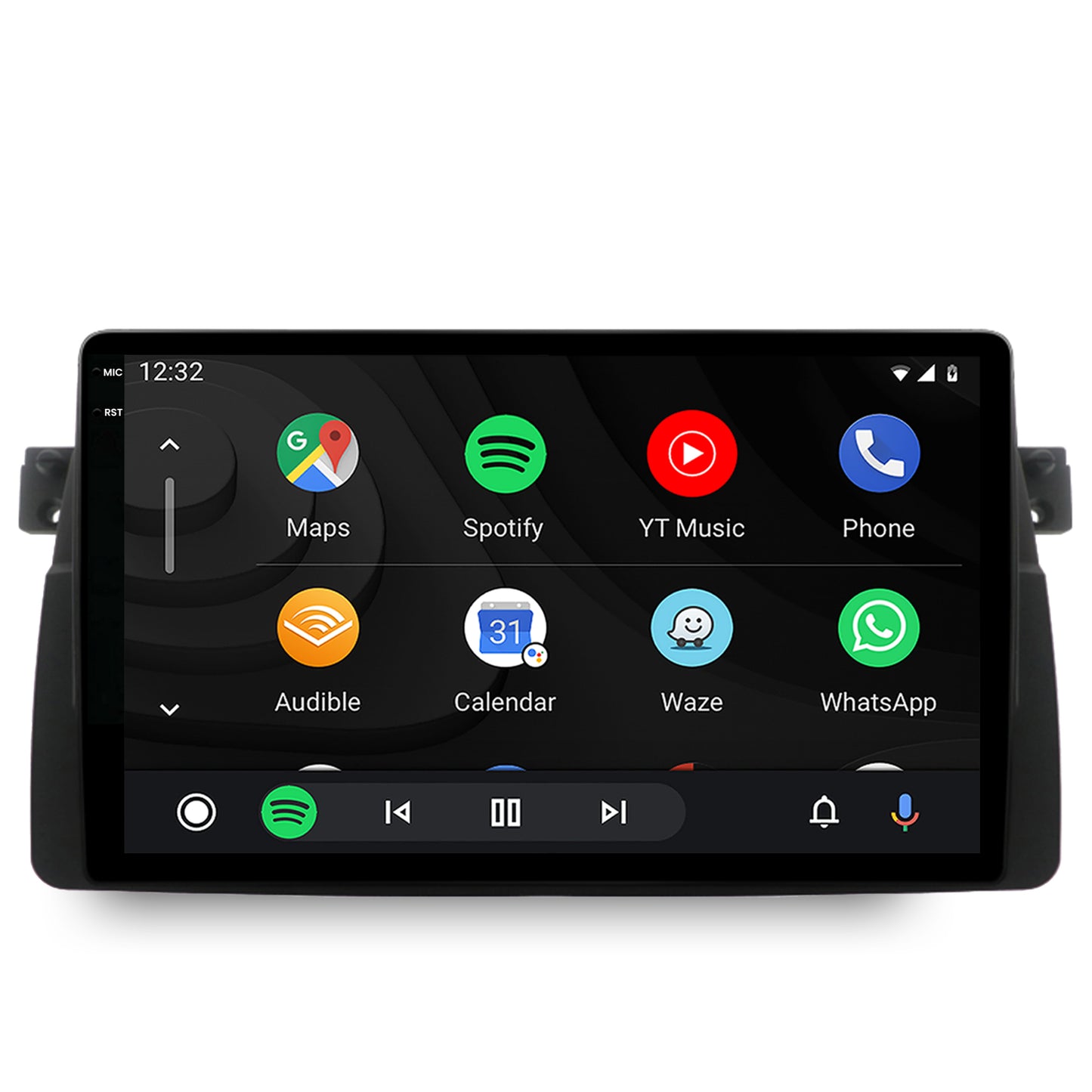 Navigatie 2K HUB64 BMW E46, 4GB RAM, Android, Octacore, Slot Sim 4G, DSP, GPS, Wi-FI, Carplay, Android Auto, USB, Bluetooth, Waze, Touchscreen, 9.5 Inch