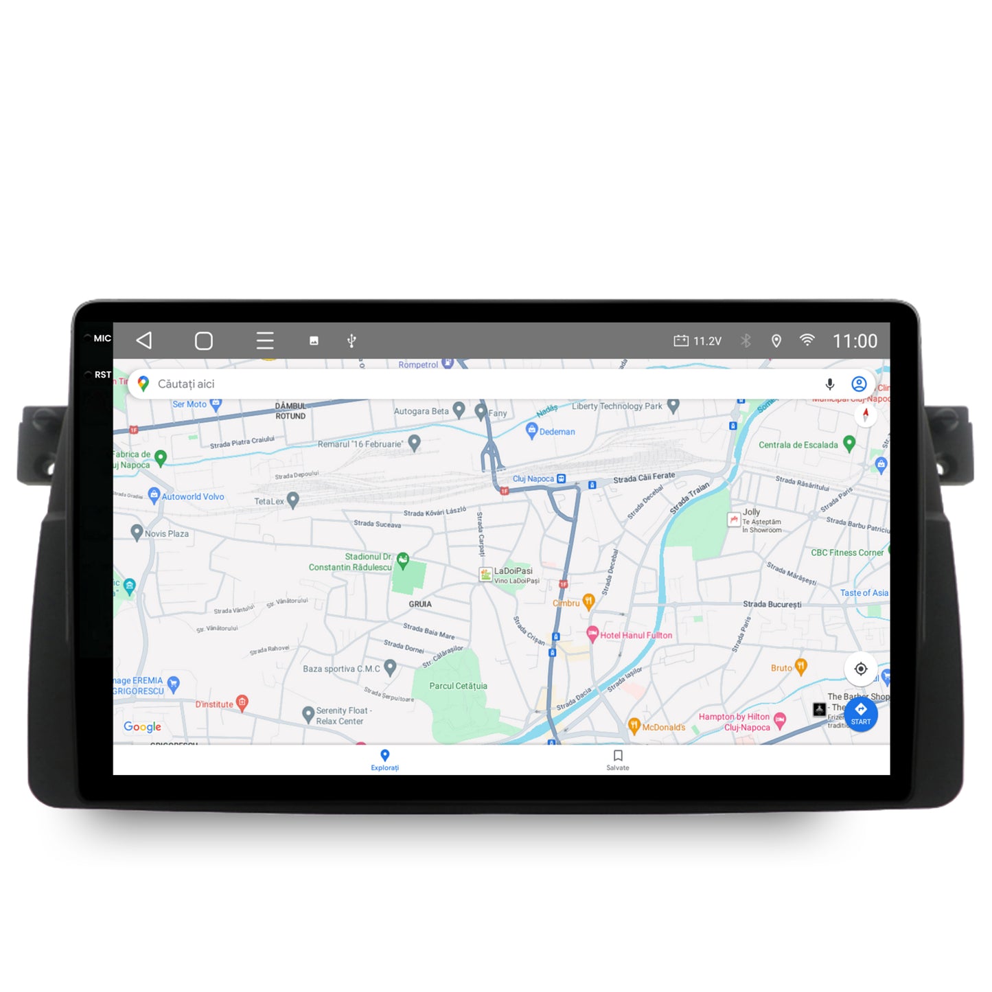 Navigatie 2K HUB64 BMW E46, 8GB RAM, Android, Octacore, Slot Sim 4G, DSP, GPS, Wi-FI, Carplay, Android Auto, USB, Bluetooth, Waze, Touchscreen, 9.5 Inch
