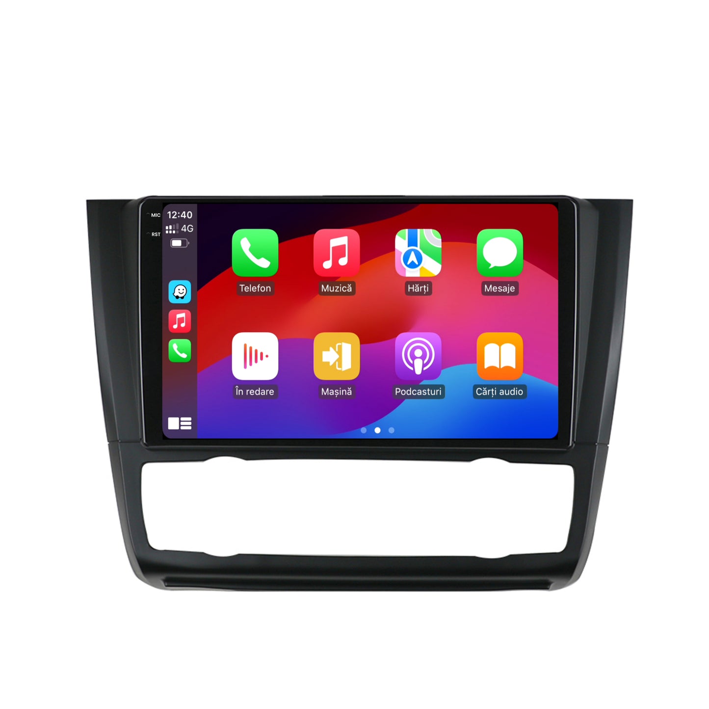 Navigatie 2K HUB64 BMW Seria 1 E87 (2007-2011), Clima Automata, 8GB RAM, Android, Octacore, Slot Sim 4G, DSP, GPS, Wi-FI, Carplay, Android Auto, USB, Bluetooth, Waze, Touchscreen, 9.5 Inch