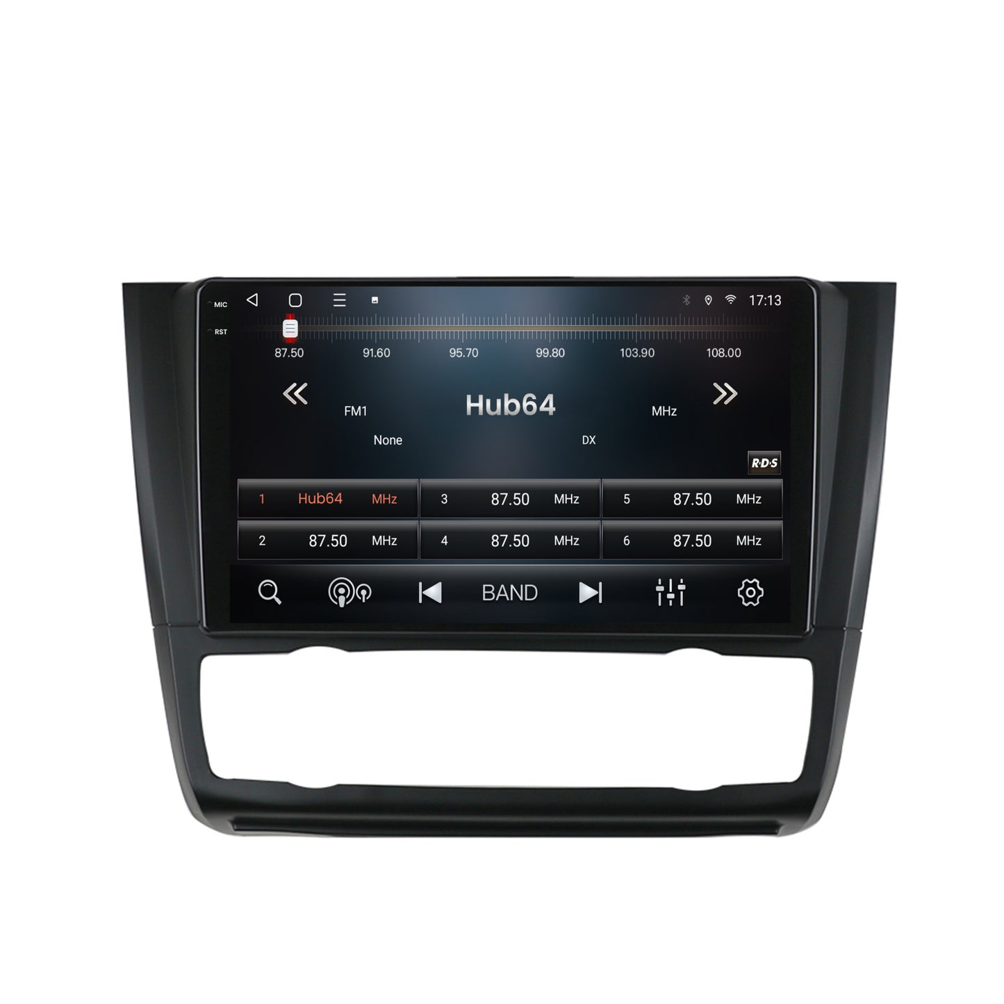 Navigatie 2K HUB64 BMW Seria 1 E87 (2007-2011), Clima Automata, 8GB RAM, Android, Octacore, Slot Sim 4G, DSP, GPS, Wi-FI, Carplay, Android Auto, USB, Bluetooth, Waze, Touchscreen, 9.5 Inch