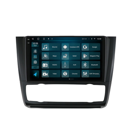 Navigatie 2K HUB64 BMW Seria 1 E87 (2007-2011), Clima Automata, 8GB RAM, Android, Octacore, Slot Sim 4G, DSP, GPS, Wi-FI, Carplay, Android Auto, USB, Bluetooth, Waze, Touchscreen, 9.5 Inch