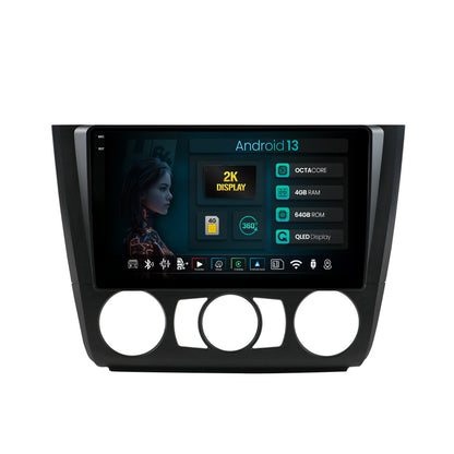 Navigatie 2K HUB64 BMW Seria 1 E87 (2007-2011), Clima Manuala, 4GB RAM, Android, Octacore, Slot Sim 4G, DSP, GPS, Wi-FI, Carplay, Android Auto, USB, Bluetooth, Waze, Touchscreen, 9.5 Inch