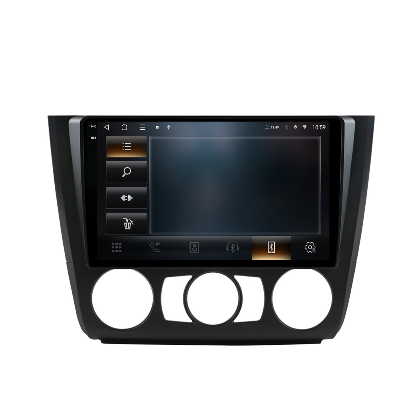 Navigatie 2K HUB64 BMW Seria 1 E87 (2007-2011), Clima Manuala, 8GB RAM, Android, Octacore, Slot Sim 4G, DSP, GPS, Wi-FI, Carplay, Android Auto, USB, Bluetooth, Waze, Touchscreen, 9.5 Inch