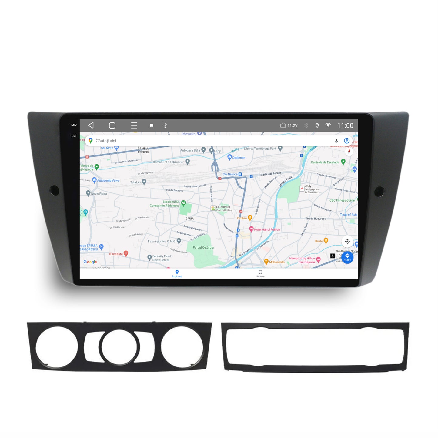 Navigatie 2K HUB64 BMW Seria 3 E90, E91, E92, 4GB RAM, Android, Octacore, Slot Sim 4G, DSP, GPS, Wi-FI, Carplay, Android Auto, USB, Bluetooth, Waze, Touchscreen, 9.5 Inch