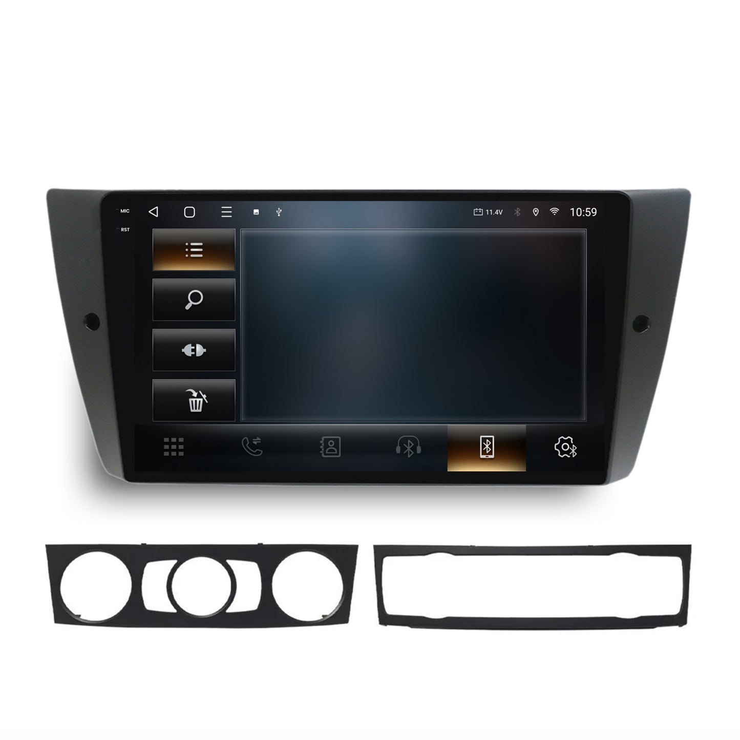 Navigatie 2K HUB64 BMW Seria 3 E90, E91, E92, 8GB RAM, Android, Octacore, Slot Sim 4G, DSP, GPS, Wi-FI, Carplay, Android Auto, USB, Bluetooth, Waze, Touchscreen, 9.5 Inch
