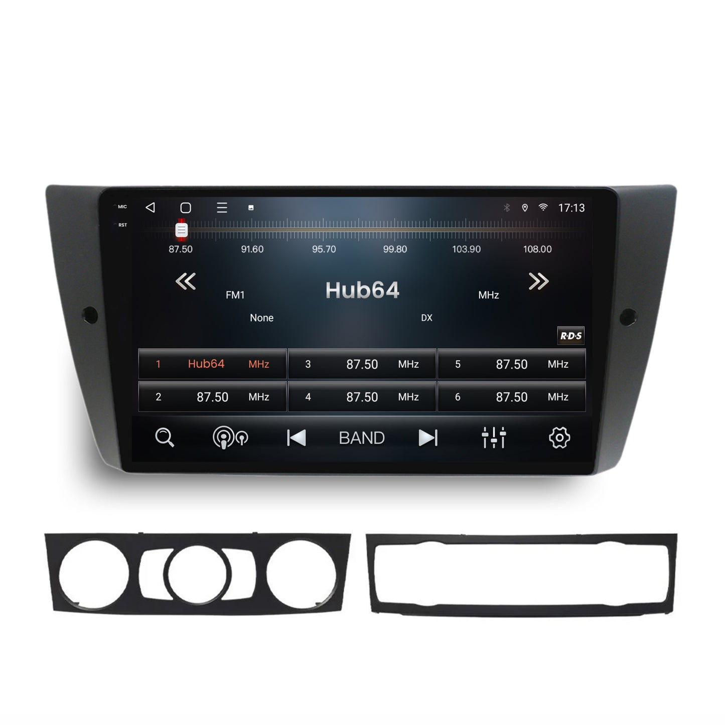 Navigatie 2K HUB64 BMW Seria 3 E90, E91, E92, 8GB RAM, Android, Octacore, Slot Sim 4G, DSP, GPS, Wi-FI, Carplay, Android Auto, USB, Bluetooth, Waze, Touchscreen, 9.5 Inch
