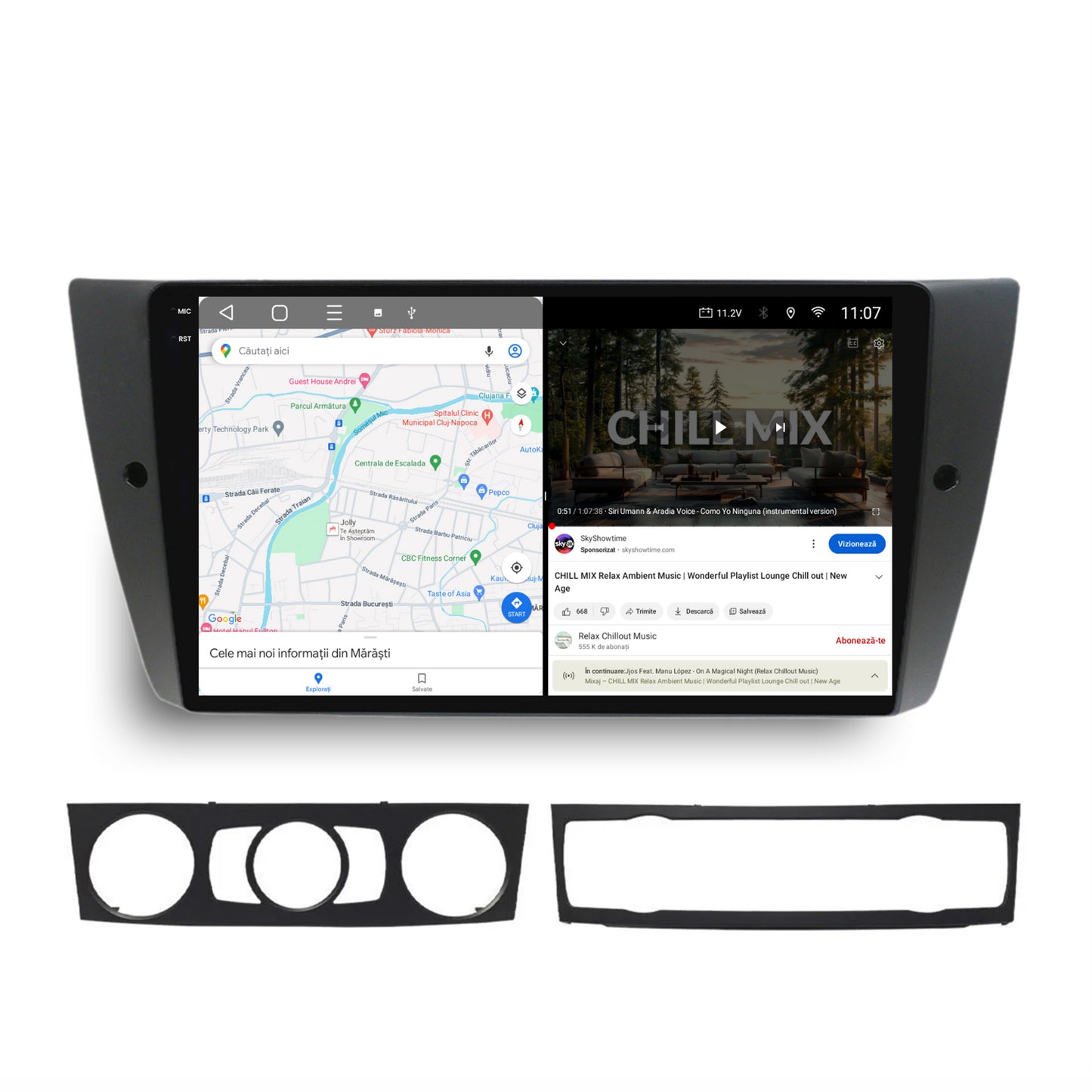 Navigatie 2K HUB64 BMW Seria 3 E90, E91, E92, 8GB RAM, Android, Octacore, Slot Sim 4G, DSP, GPS, Wi-FI, Carplay, Android Auto, USB, Bluetooth, Waze, Touchscreen, 9.5 Inch