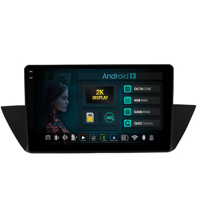 Navigatie 2K HUB64 BMW X1 (2009-2015), 4GB RAM, Android, Octacore, Slot Sim 4G, DSP, GPS, Wi-FI, Carplay, Android Auto, USB, Bluetooth, Waze, Touchscreen, 10.36 Inch