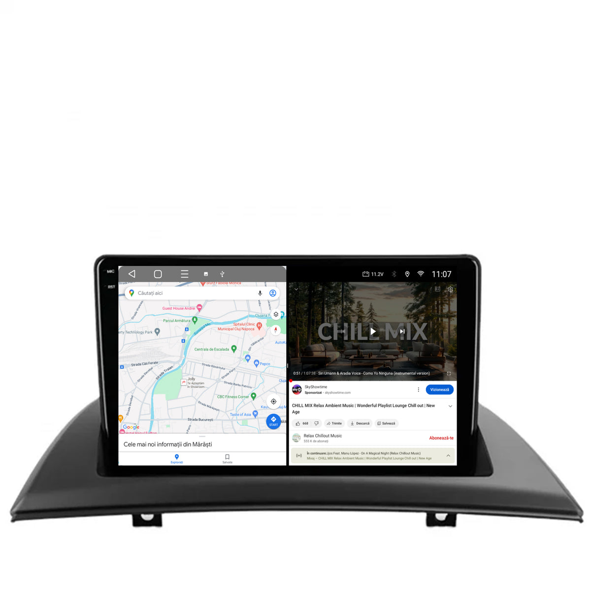 Navigatie 2K HUB64 BMW X3 E83 (2003-2010), 4GB RAM, Android, Octacore, Slot Sim 4G, DSP, GPS, Wi-FI, Carplay, Android Auto, USB, Bluetooth, Waze, Touchscreen, 9.5 Inch