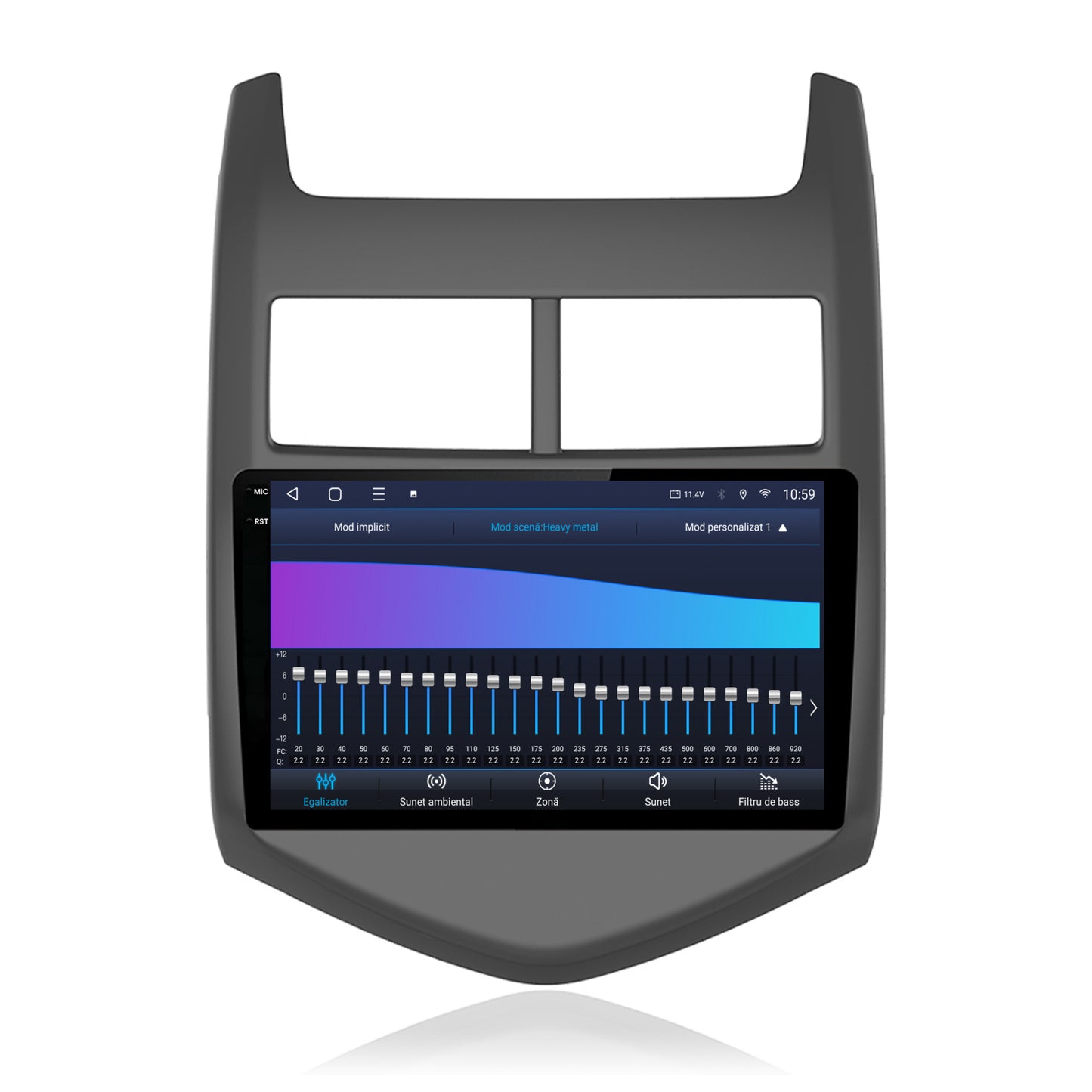 Navigatie 2K HUB64 Chevrolet Aveo 2 (2010-2015), 4GB RAM, Android, Octacore, Slot Sim 4G, DSP, GPS, Wi-FI, Carplay, Android Auto, USB, Bluetooth, Waze, Touchscreen, 9.5 Inch