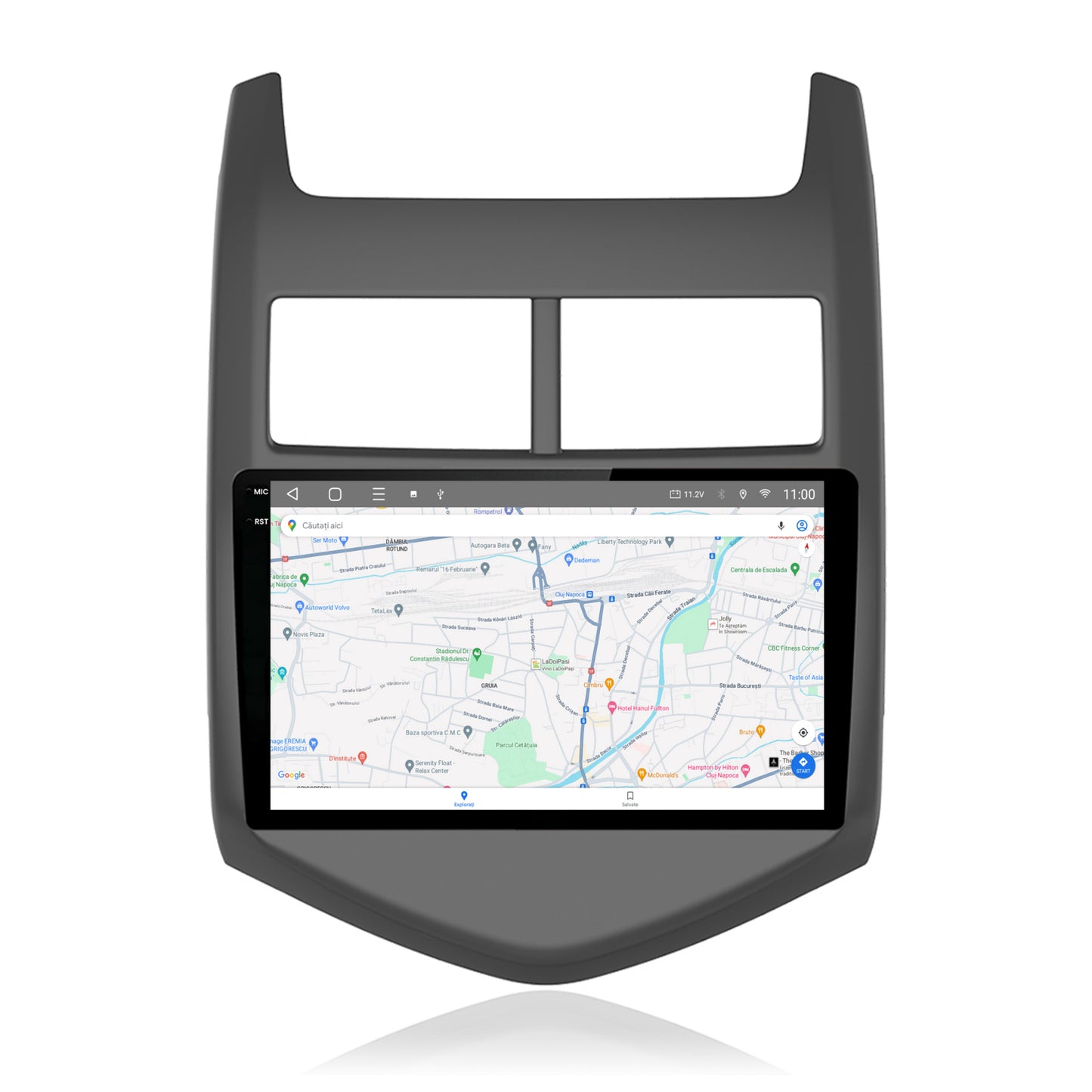 Navigatie 2K HUB64 Chevrolet Aveo 2 (2010-2015), 4GB RAM, Android, Octacore, Slot Sim 4G, DSP, GPS, Wi-FI, Carplay, Android Auto, USB, Bluetooth, Waze, Touchscreen, 9.5 Inch