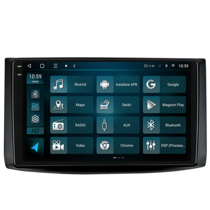 Navigatie 2K HUB64 Chevrolet Aveo (2006-2012), 4GB RAM, Android, Octacore, Slot Sim 4G, DSP, GPS, Wi-FI, Carplay, Android Auto, USB, Bluetooth, Waze, Touchscreen, 9.5 Inch