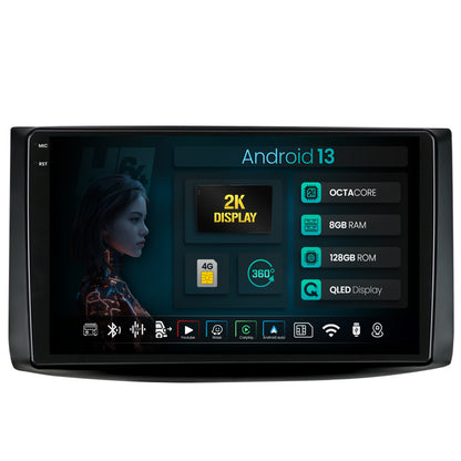 Navigatie 2K HUB64 Chevrolet Aveo (2006-2012), 8GB RAM, Android, Octacore, Slot Sim 4G, DSP, GPS, Wi-FI, Carplay, Android Auto, USB, Bluetooth, Waze, Touchscreen, 9.5 Inch