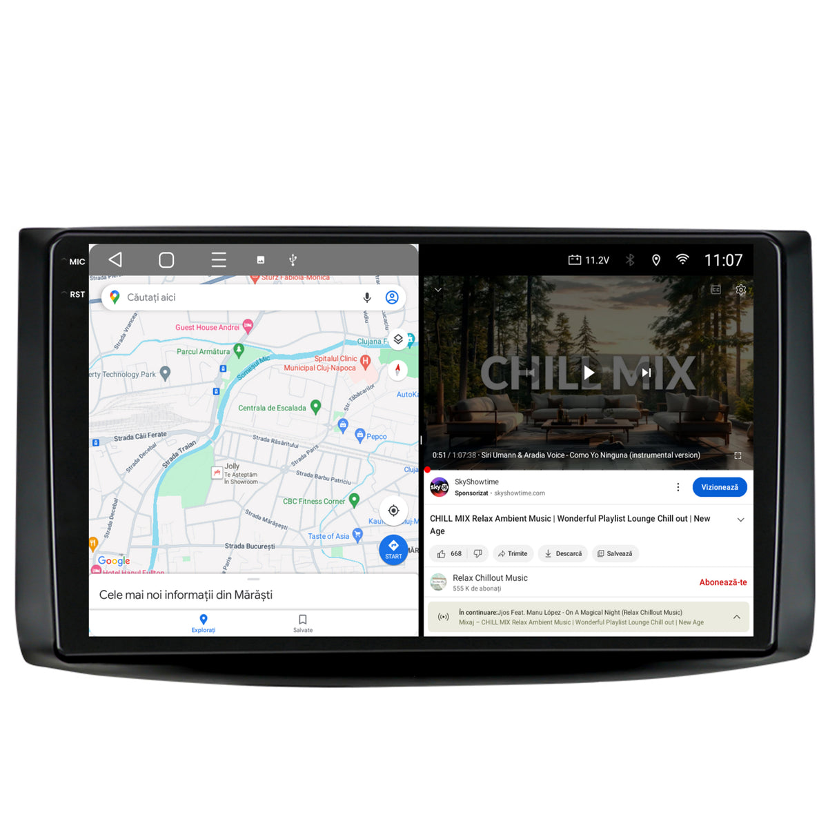 Navigatie 2K HUB64 Chevrolet Aveo (2006-2012), 8GB RAM, Android, Octacore, Slot Sim 4G, DSP, GPS, Wi-FI, Carplay, Android Auto, USB, Bluetooth, Waze, Touchscreen, 9.5 Inch