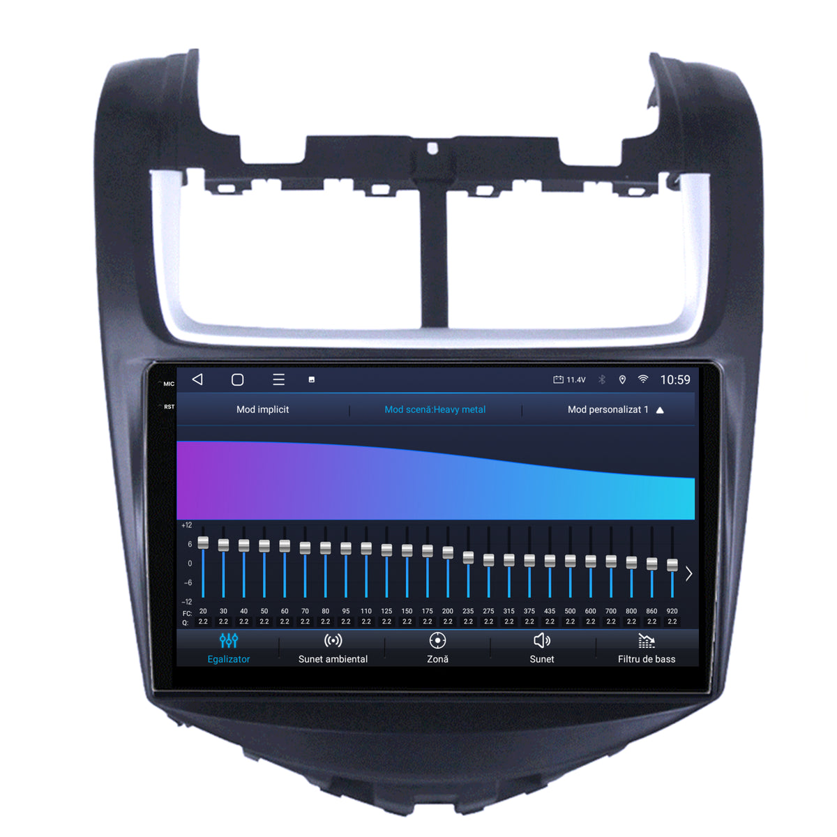 Navigatie 2K HUB64 Chevrolet Aveo (2014-2017), 8GB RAM, Android, Octacore, Slot Sim 4G, DSP, GPS, Wi-FI, Carplay, Android Auto, USB, Bluetooth, Waze, Touchscreen, 9.5 Inch