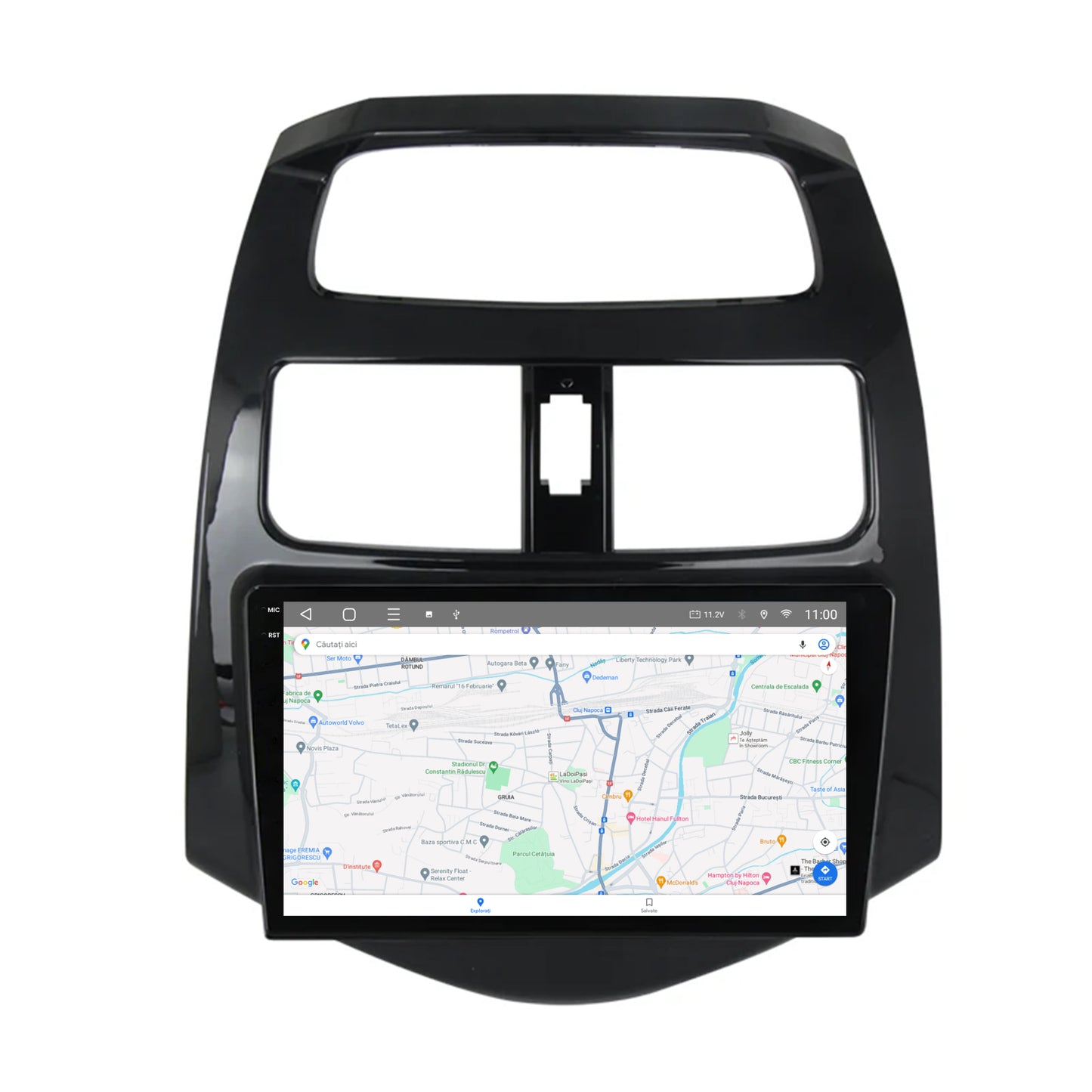 Navigatie 2K HUB64 Daewoo Matiz / Chevrolet Spark (2010-2014), 4GB RAM, Android, Octacore, Slot Sim 4G, DSP, GPS, Wi-FI, Carplay, Android Auto, USB, Bluetooth, Waze, Touchscreen, 9.5 Inch
