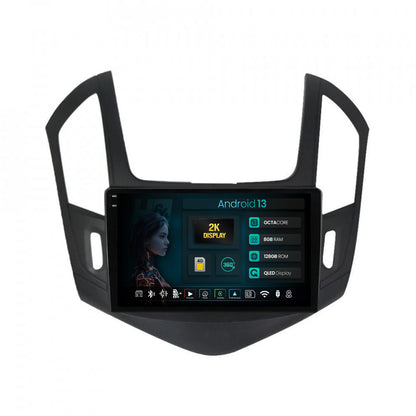 Navigatie 2K HUB64 Chevrolet Cruze (2013-2015), 8GB RAM, Android, Octacore, Slot Sim 4G, DSP, GPS, Wi-FI, Carplay, Android Auto, USB, Bluetooth, Waze, Touchscreen, 9.5 Inch