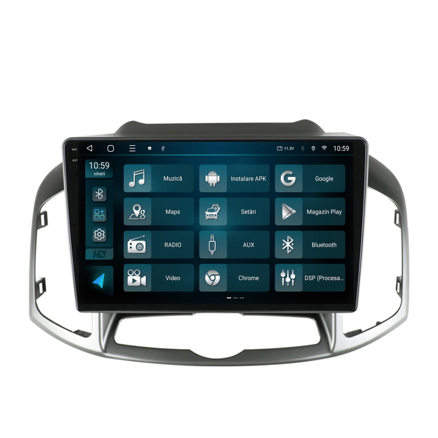 Navigatie 2K HUB64 Chevrolet Captiva (2011-2018), 4GB RAM, Android, Octacore, Slot Sim 4G, DSP, GPS, Wi-FI, Carplay, Android Auto, USB, Bluetooth, Waze, Touchscreen, 10.36 Inch