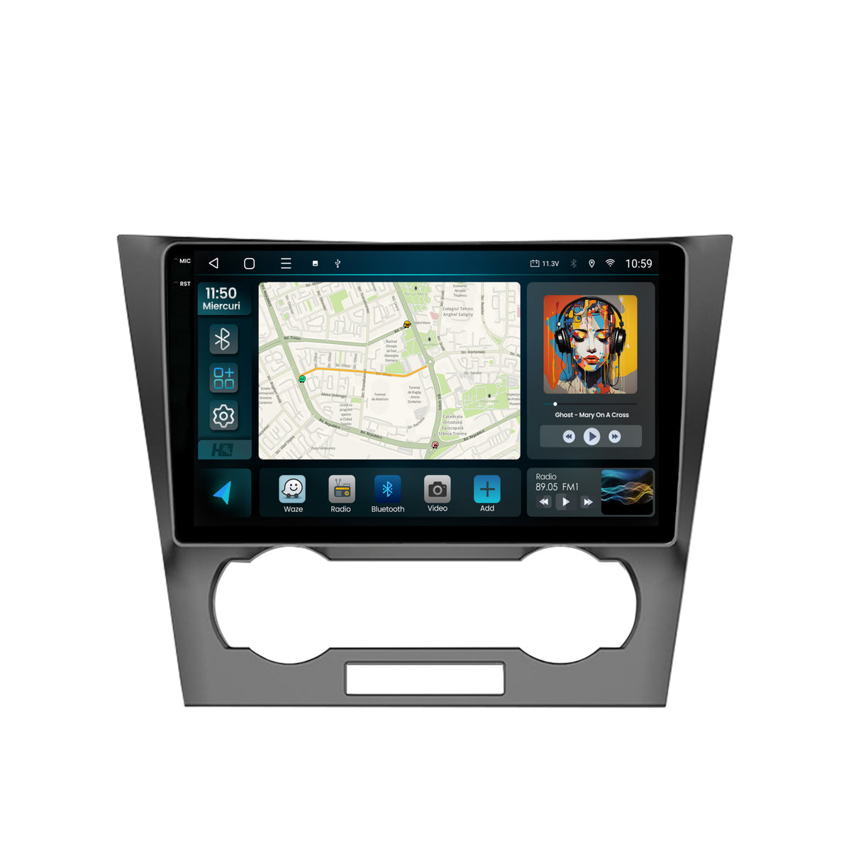 Navigatie 2K HUB64 Chevrolet Epica (2006-2012), 4GB RAM, Android, Octacore, Slot Sim 4G, DSP, GPS, Wi-FI, Carplay, Android Auto, USB, Bluetooth, Waze, Touchscreen, 9.5 Inch
