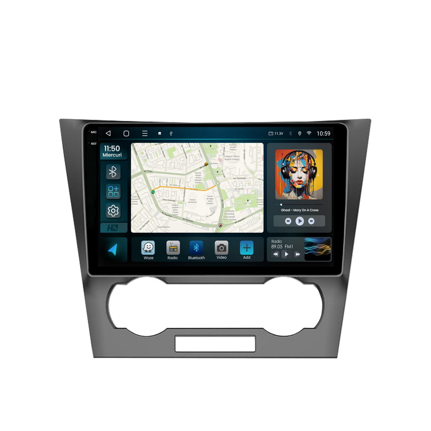Navigatie 2K HUB64 Chevrolet Epica (2006-2012), 8GB RAM, Android, Octacore, Slot Sim 4G, DSP, GPS, Wi-FI, Carplay, Android Auto, USB, Bluetooth, Waze, Touchscreen, 9.5 Inch