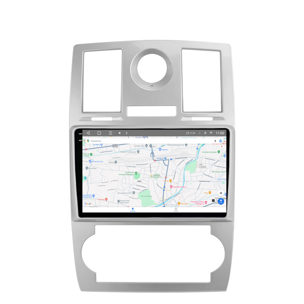 Navigatie 2K HUB64 Chrysler 300C (2004-2011), 8GB RAM, Android, Octacore, Slot Sim 4G, DSP, GPS, Wi-FI, Carplay, Android Auto, USB, Bluetooth, Waze, Touchscreen, 9.5 Inch