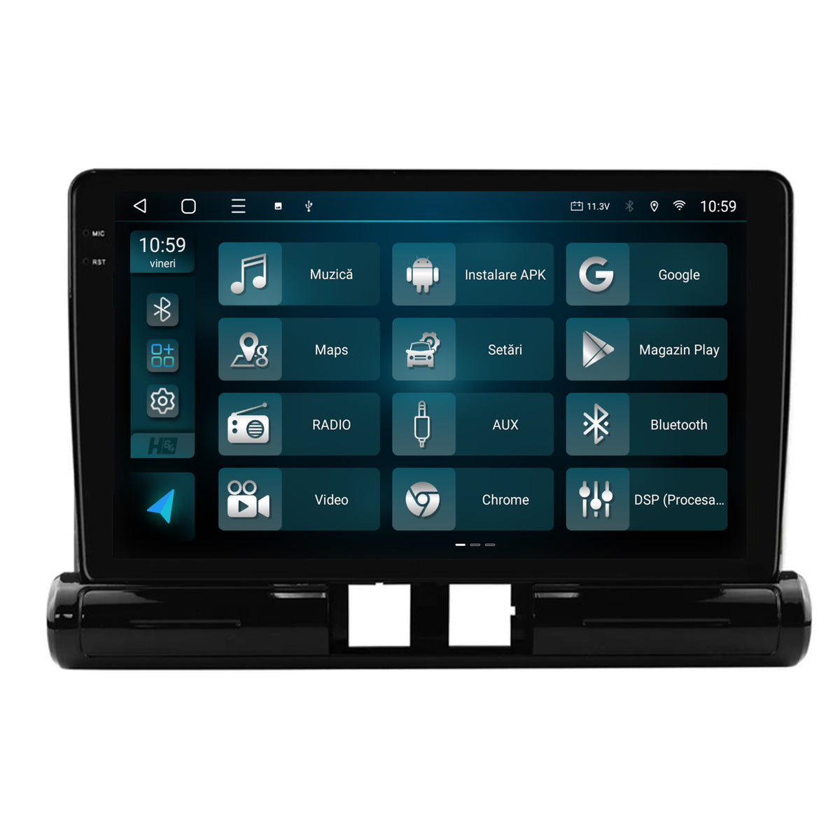 Navigatie 2K HUB64 Citroen C3 (2024+) Low-V, 4GB RAM, Android, Octacore, Slot Sim 4G, DSP, GPS, Wi-FI, Carplay, Android Auto, USB, Bluetooth, Waze, Touchscreen, 9.5 Inch