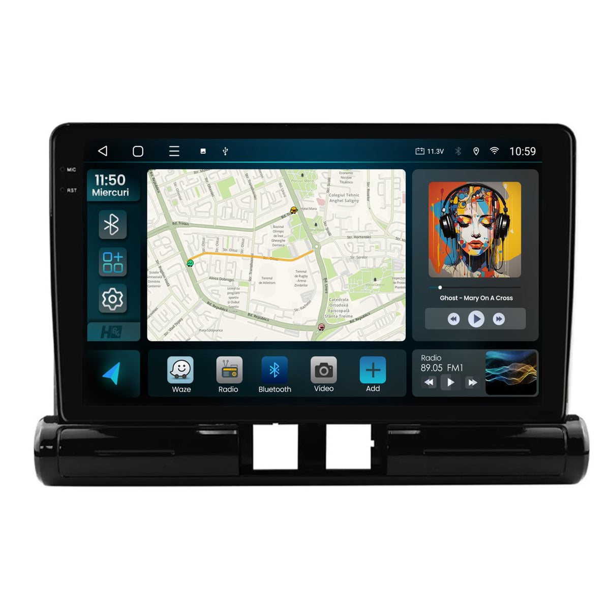 Navigatie 2K HUB64 Citroen C3 Low-V (2024+), 8GB RAM, Android, Octacore, Slot Sim 4G, DSP, GPS, Wi-FI, Carplay, Android Auto, USB, Bluetooth, Waze, Touchscreen, 9.5 Inch