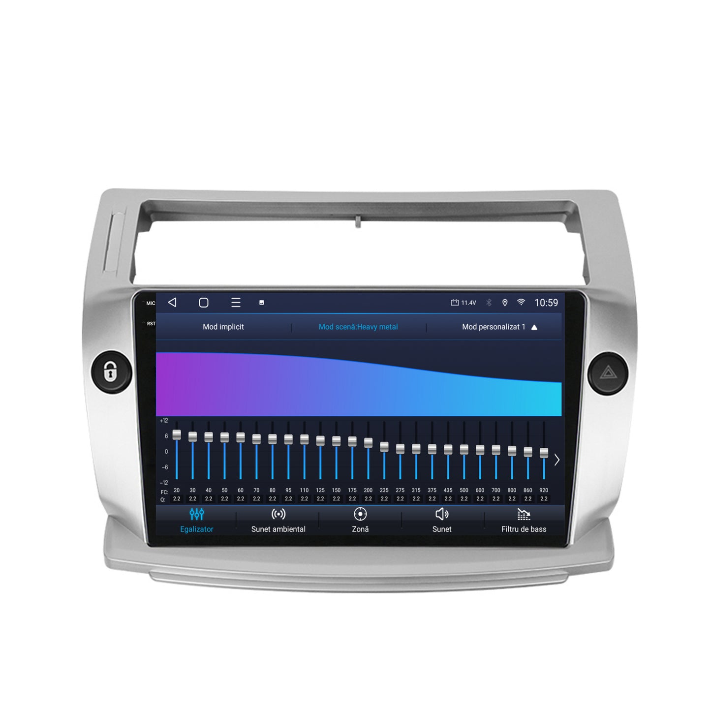 Navigatie 2K HUB64 Citroen C4 (2004-2014), 4GB RAM, Android, Octacore, Slot Sim 4G, DSP, GPS, Wi-FI, Carplay, Android Auto, USB, Bluetooth, Waze, Touchscreen, 9.5 Inch