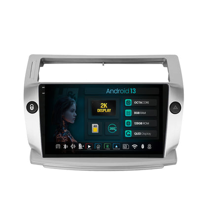 Navigatie 2K HUB64 Citroen C4 (2004-2014), 8GB RAM, Android, Octacore, Slot Sim 4G, DSP, GPS, Wi-FI, Carplay, Android Auto, USB, Bluetooth, Waze, Touchscreen, 9.5 Inch