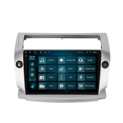 Navigatie 2K HUB64 Citroen C4 (2004-2014), 8GB RAM, Android, Octacore, Slot Sim 4G, DSP, GPS, Wi-FI, Carplay, Android Auto, USB, Bluetooth, Waze, Touchscreen, 9.5 Inch