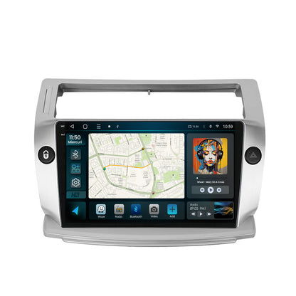Navigatie 2K HUB64 Citroen C4 (2004-2014), 8GB RAM, Android, Octacore, Slot Sim 4G, DSP, GPS, Wi-FI, Carplay, Android Auto, USB, Bluetooth, Waze, Touchscreen, 9.5 Inch