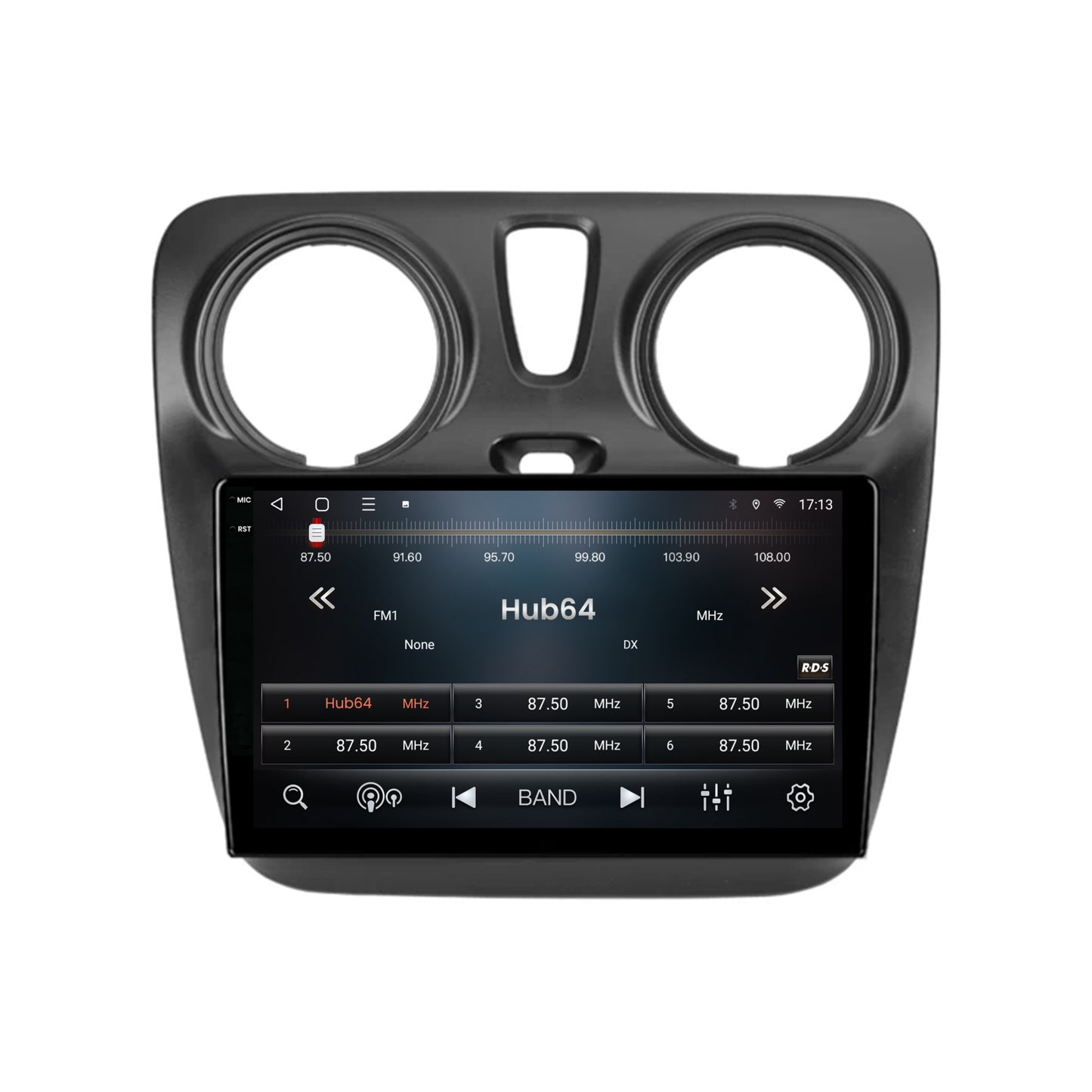 Navigatie 2K HUB64 Dacia Dokker / Lodgy, 8GB RAM, Android, Octacore, Slot Sim 4G, DSP, GPS, Wi-FI, Carplay, Android Auto, USB, Bluetooth, Waze, Touchscreen, 9.5 Inch