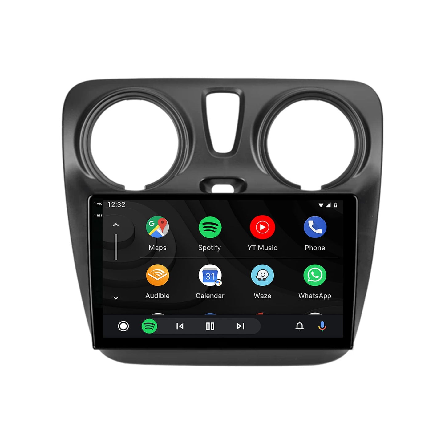 Navigatie 2K HUB64 Dacia Dokker / Lodgy, 4GB RAM, Android, Octacore, Slot Sim 4G, DSP, GPS, Wi-FI, Carplay, Android Auto, USB, Bluetooth, Waze, Touchscreen, 9.5 Inch