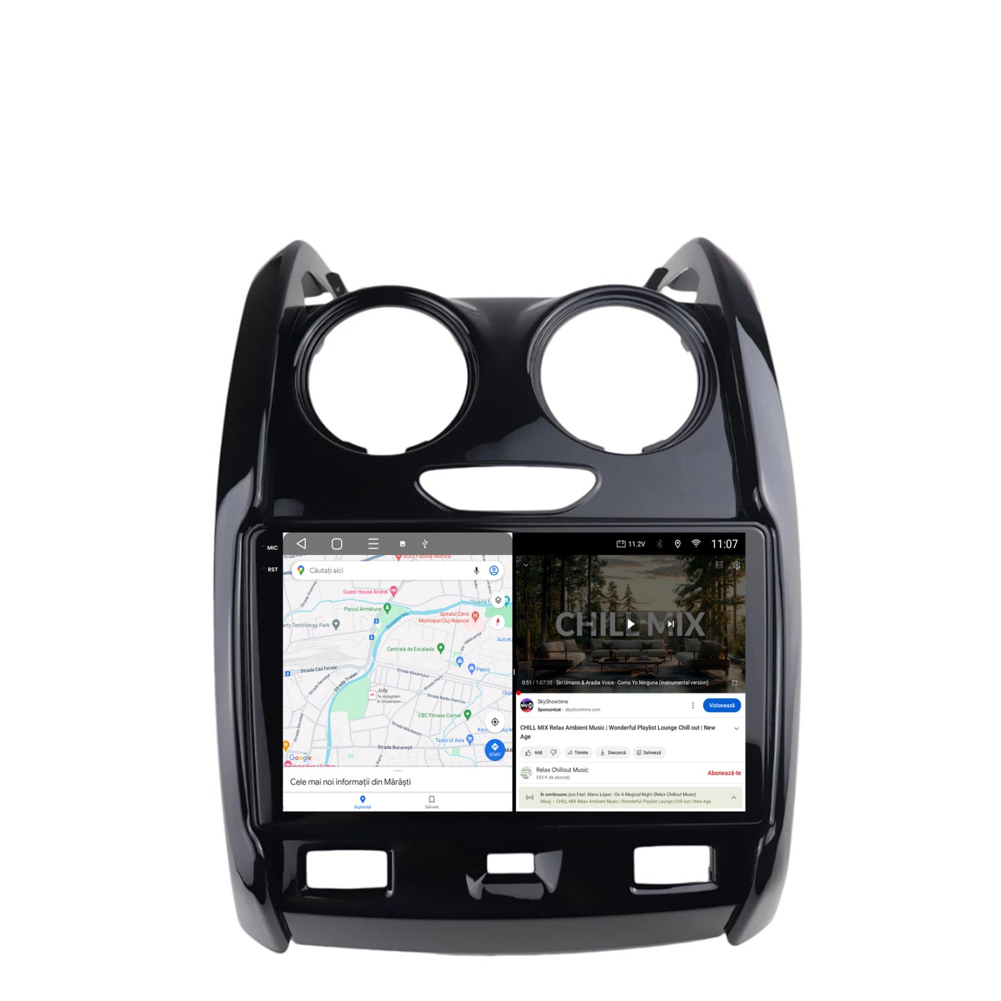 Navigatie 2K HUB64 Dacia Duster (2012-2019), 4GB RAM, Android, Octacore, Slot Sim 4G, DSP, GPS, Wi-FI, Carplay, Android Auto, USB, Bluetooth, Waze, Touchscreen, 9.5 Inch