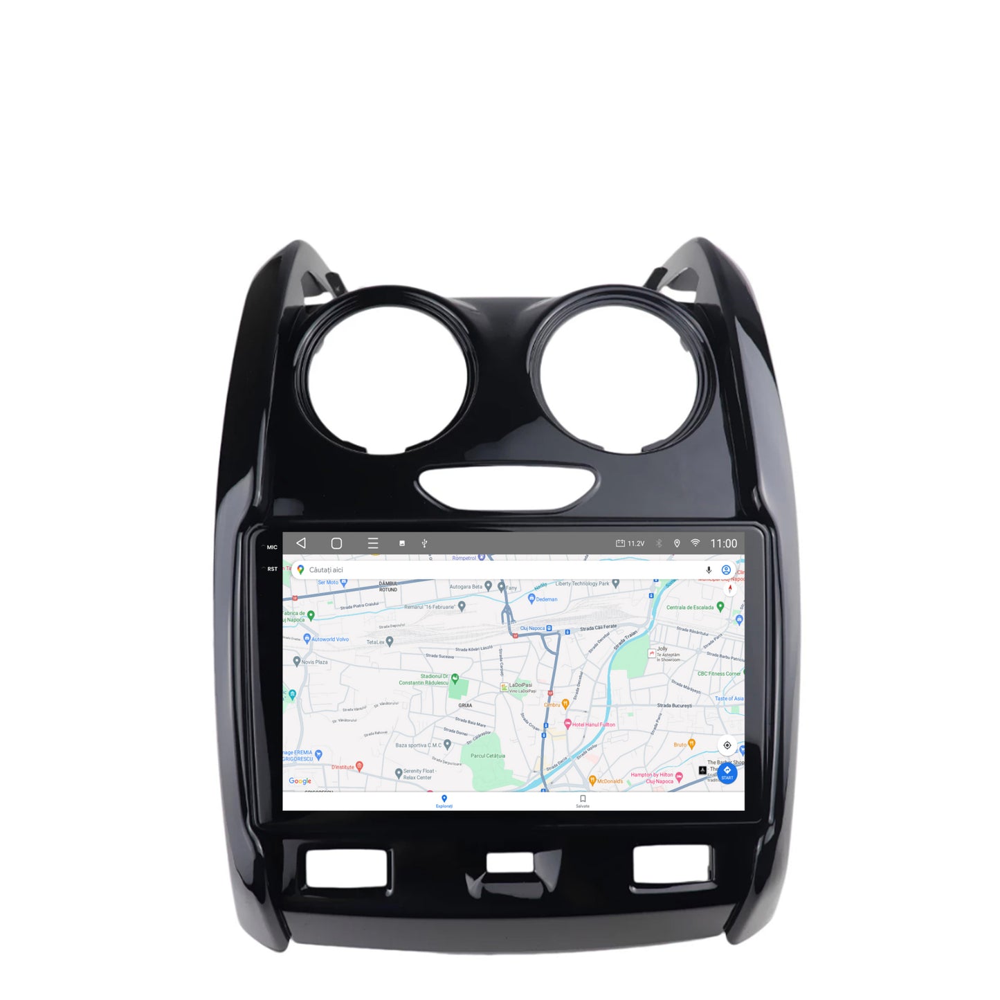 Navigatie 2K HUB64 Dacia Duster (2012-2019), 8GB RAM, Android, Octacore, Slot Sim 4G, DSP, GPS, Wi-FI, Carplay, Android Auto, USB, Bluetooth, Waze, Touchscreen, 9.5 Inch