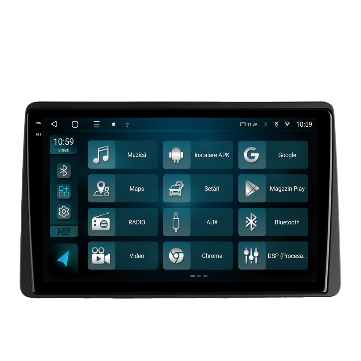 Navigatie 2K HUB64 Dacia Duster (2018-2021), 8GB RAM, Android, Octacore, Slot Sim 4G, DSP, GPS, Wi-FI, Carplay, Android Auto, USB, Bluetooth, Waze, Touchscreen, 10.36 Inch